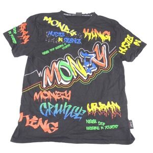 Switch Remarkable Mens XXL Black Graffiti Graphic T-Shirt Streetwear Urban‎